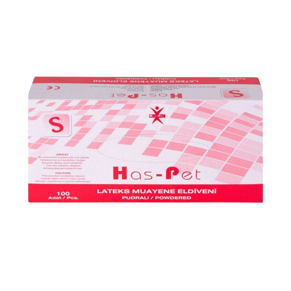 Haspet Latex Pudralı Eldiven S Beden 100'lüHaspet