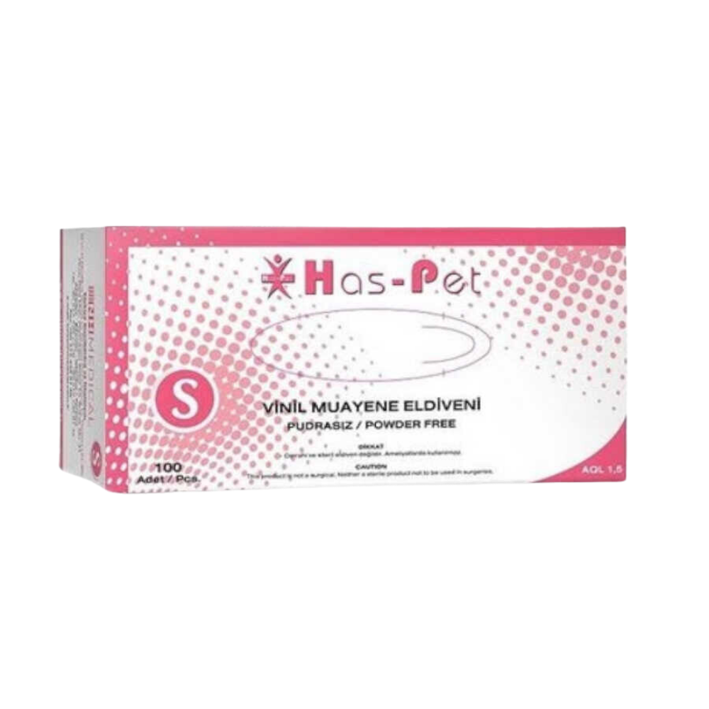 Haspet Vinil Pudrasız Eldiven S Beden 100'lüHaspet