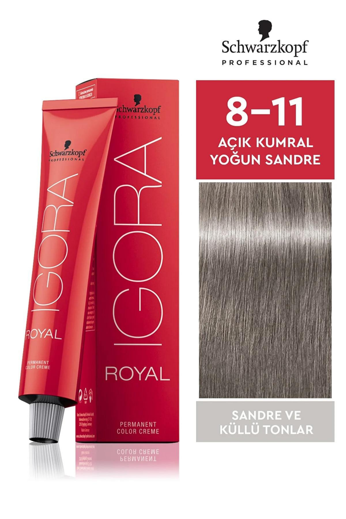 İgora Royal Saç Boyası 8.11 Açık Kumral - Yoğun Sandre 60 Mlİgora