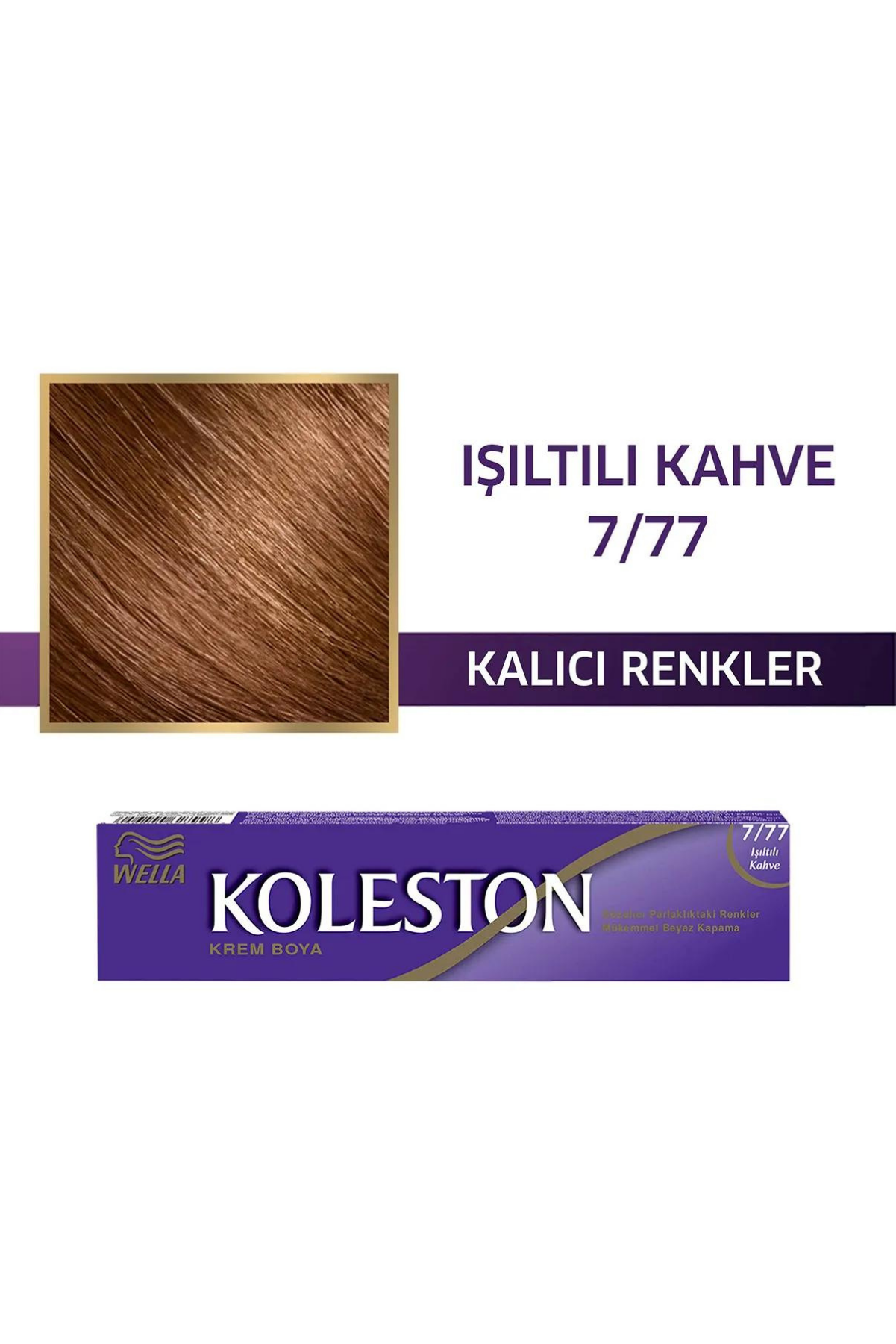Koleston Tüp Boya 7.77 Işıltılı KahveWella