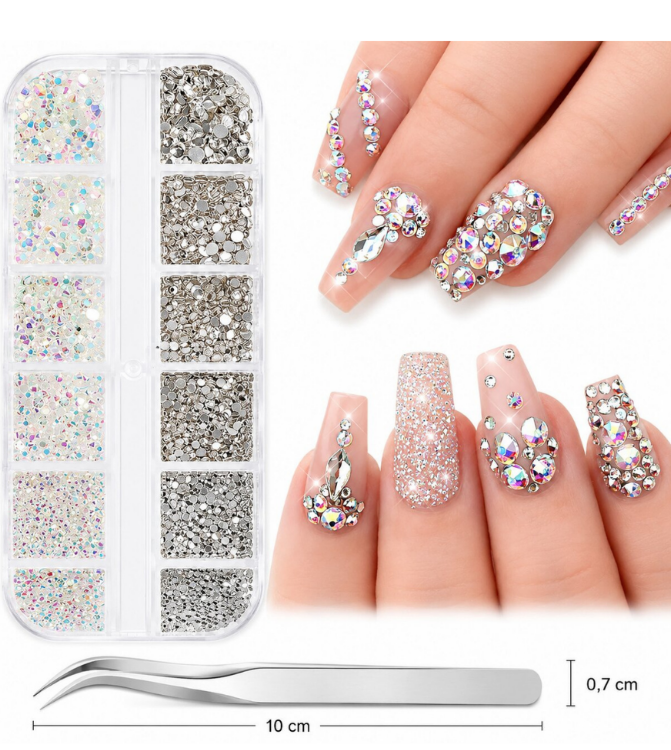 Ocean Nail Art Süs Elmas + Cımbız 12li 3779Ocean