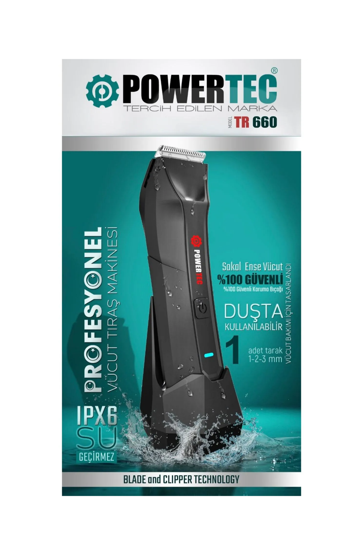 Powertec 660 Sakal Vücut Ense Kesim MakinesiPowertec