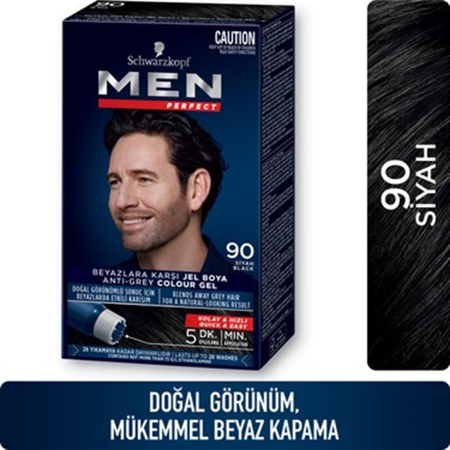 Schwarzkopf Men Perfect Jel Saç Boyası 90 SiyahSchwarzkopf