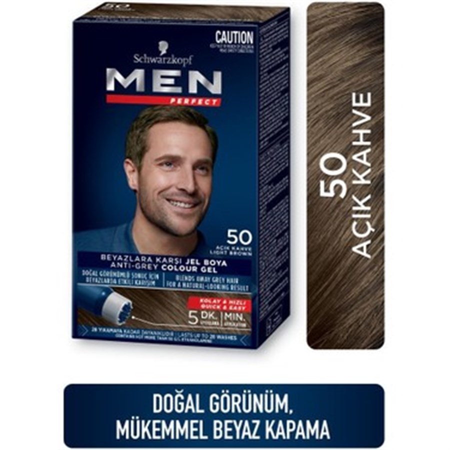 Schwarzkopf Men Perfect Jel Saç Boyası 50 Açık KahveSchwarzkopf