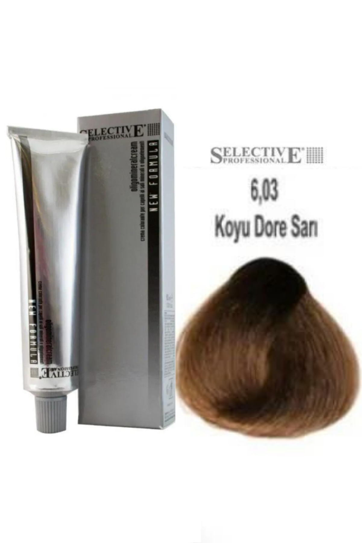 Selective Saç Boyası 6.03 Koyu Dore Sarı 60 mlSelective