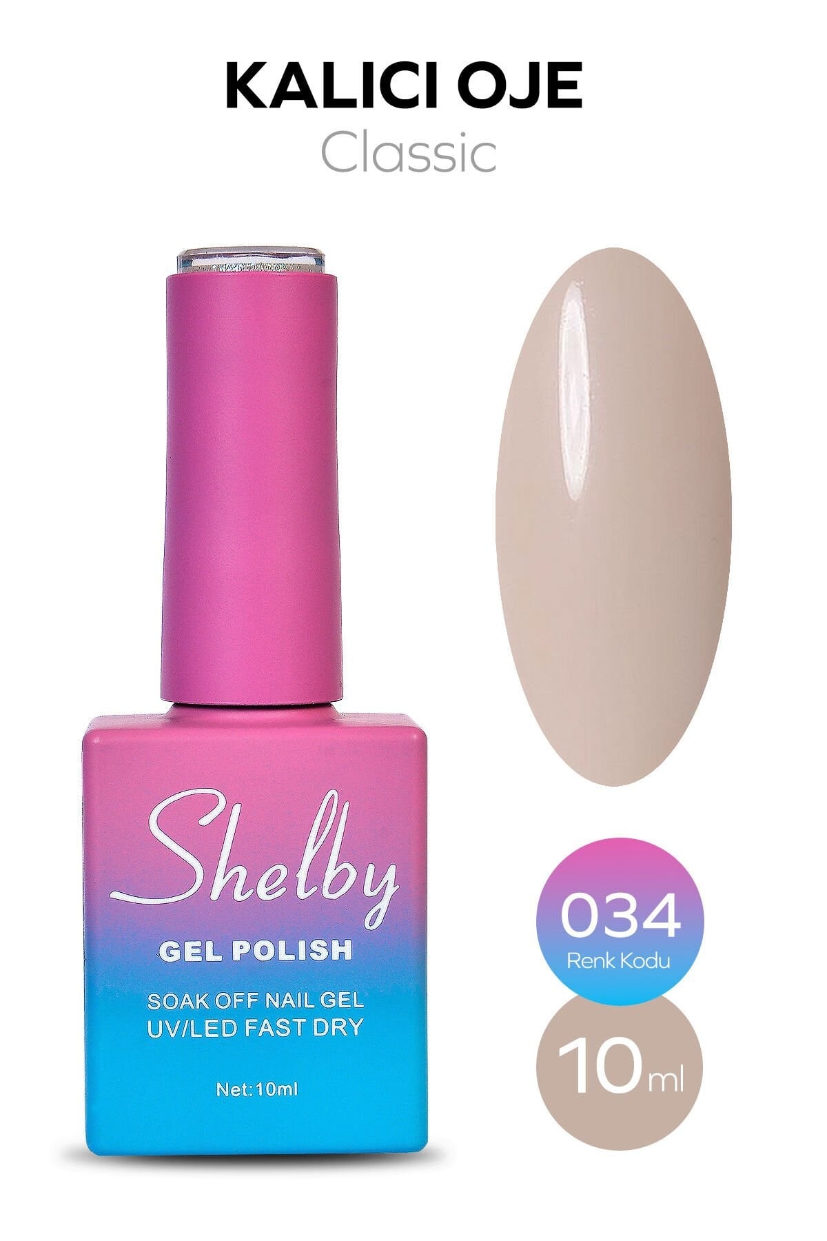 Shelby Kalıcı Oje No: 034 10 Ml - Klasik SeriShelby