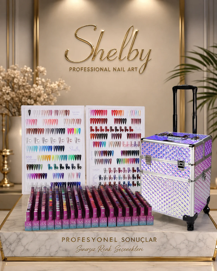 Shelby Kalıcı Oje Seti 300lü + Hediye Bavul ÇantaShelby