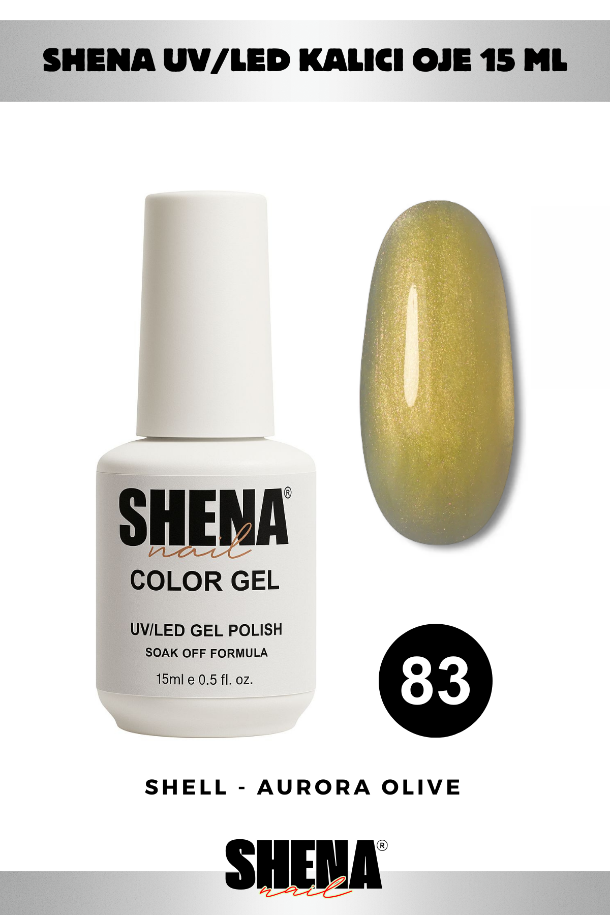 Shena Kalıcı Oje Gel Polish 15 Ml 083 SHELL SARIShena
