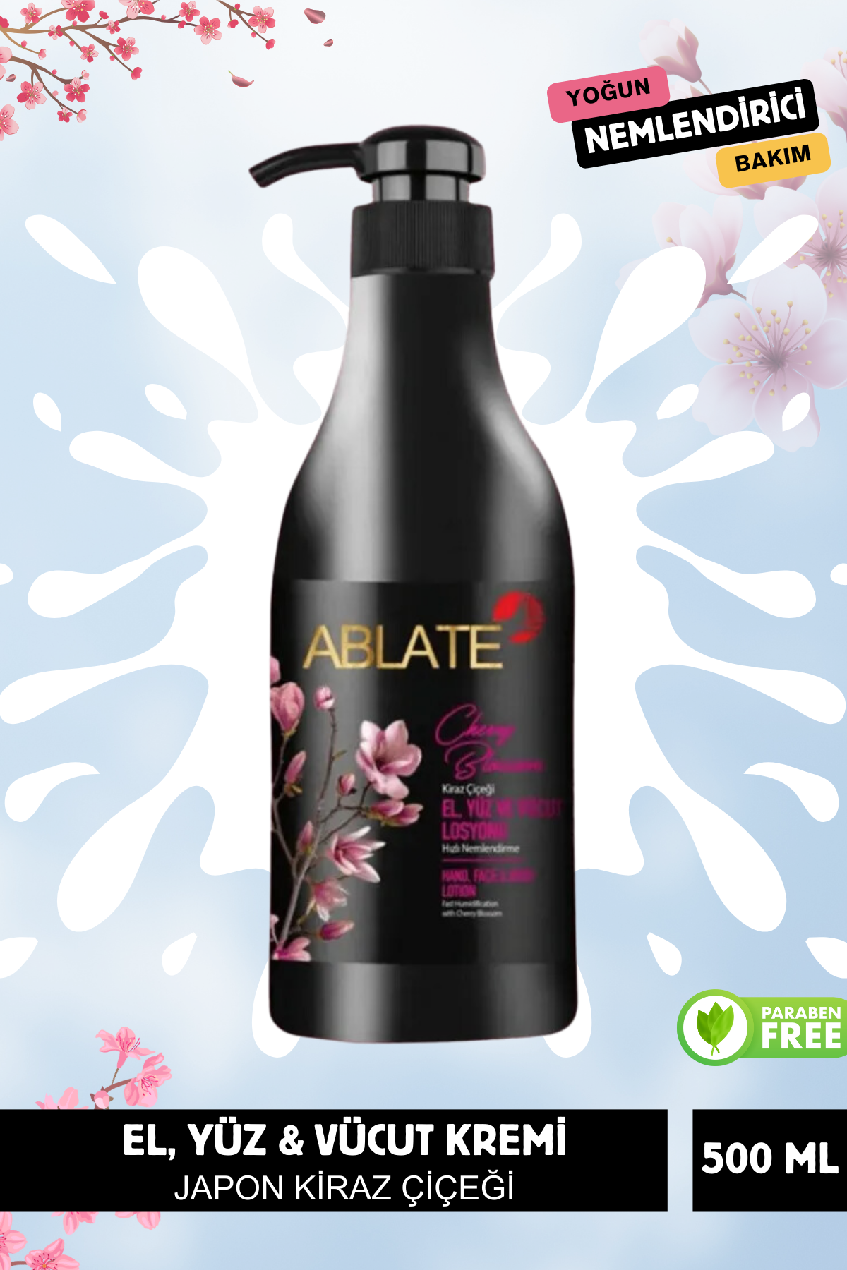 Ablate El ve Vücut Losyonu Kiraz Çiçeği Aromalı Krem 500 MlAblate