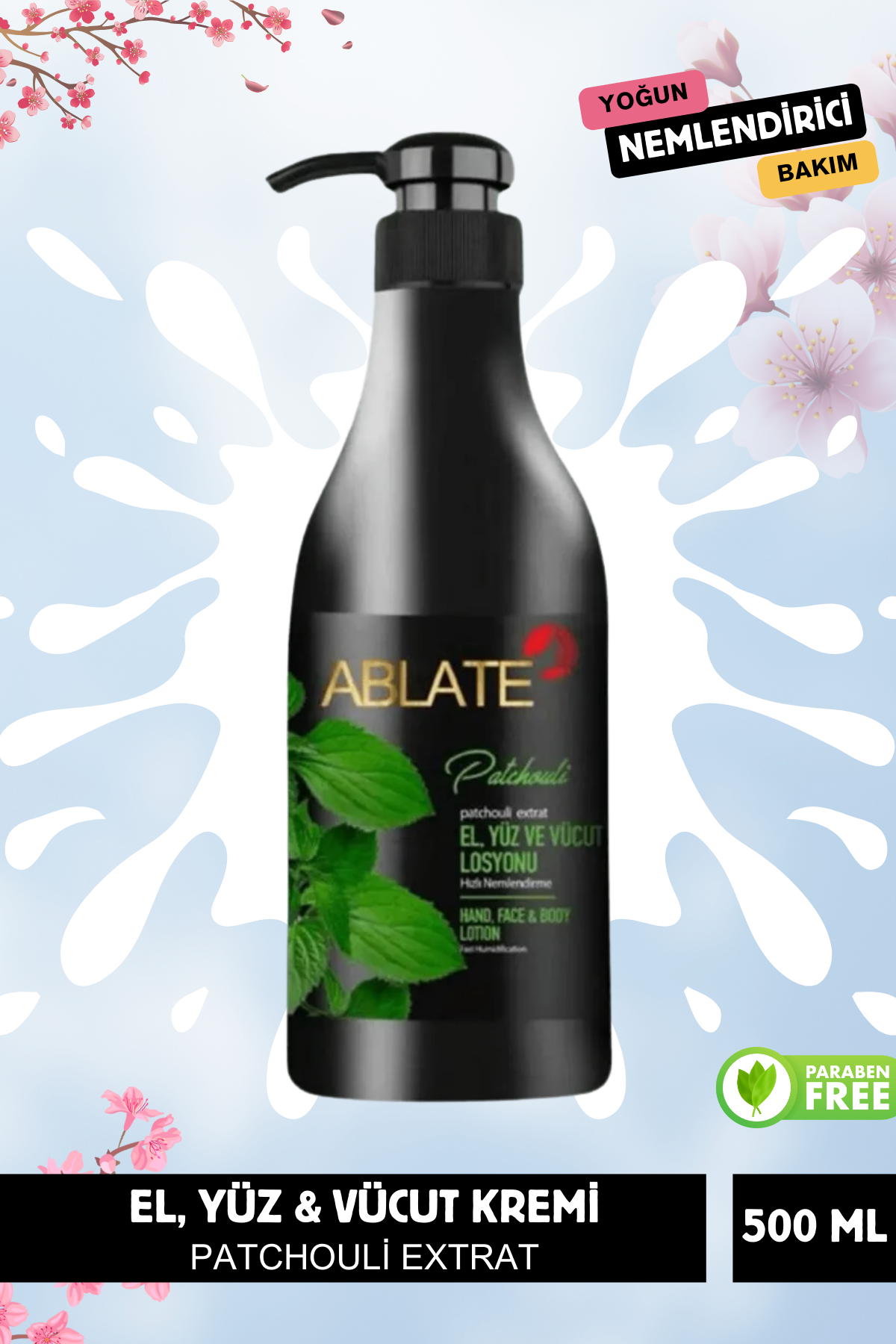 Ablate El ve Vücut Losyonu Patchouli Aromalı Krem 500 MlAblate