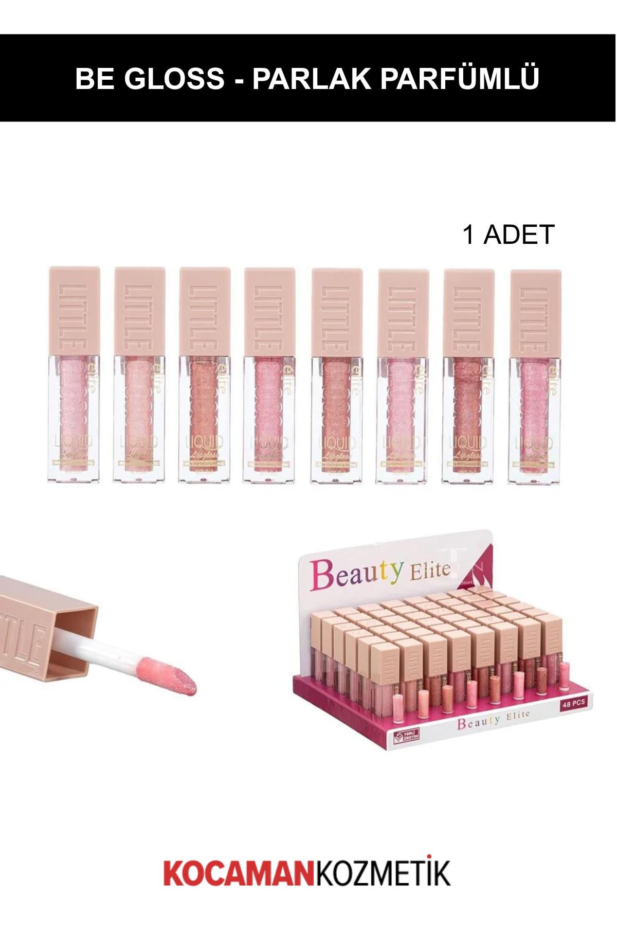 Beauty Elite Shine Gloss 1 AdetKocaman Kozmetik