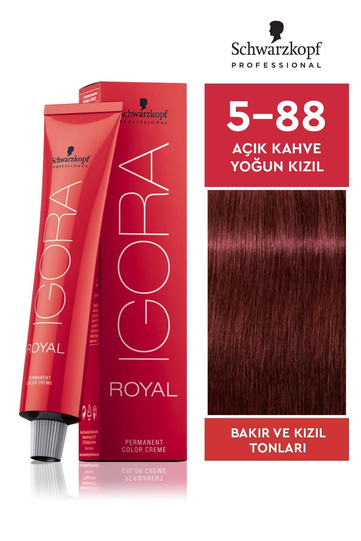 İgora Royal Saç Boyası 5.88 Açık Kahve - Yoğun Kızıl 60 Mlİgora