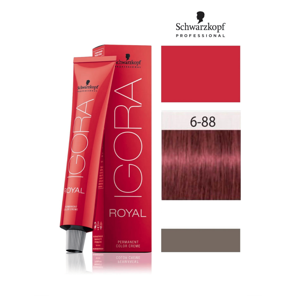 İgora Royal Saç Boyası 6.88 Koyu Kumral - Yoğun Kızıl 60 Mlİgora