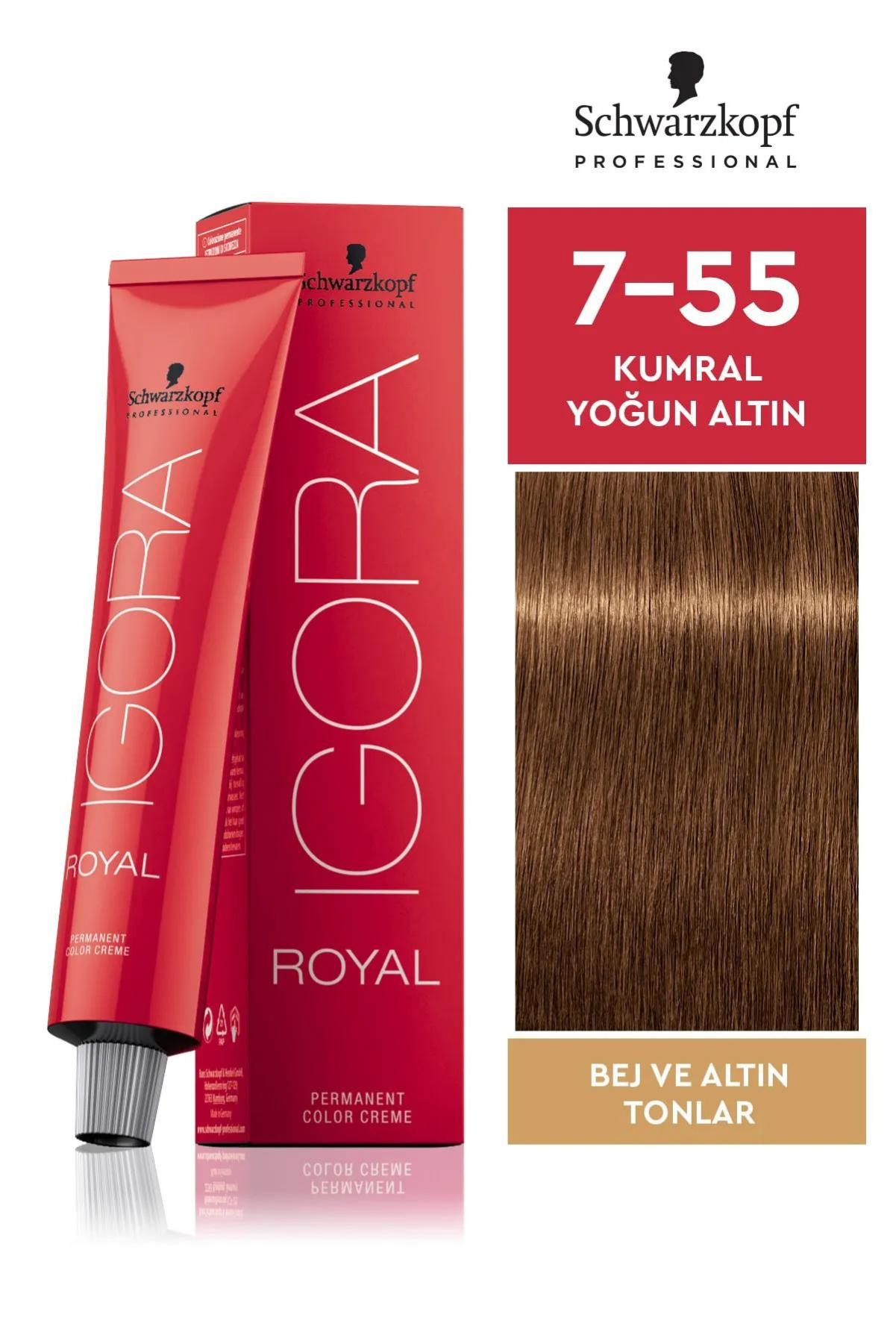İgora Royal Saç Boyası 7.55 Kumral - Yoğun Altın 60 Mlİgora