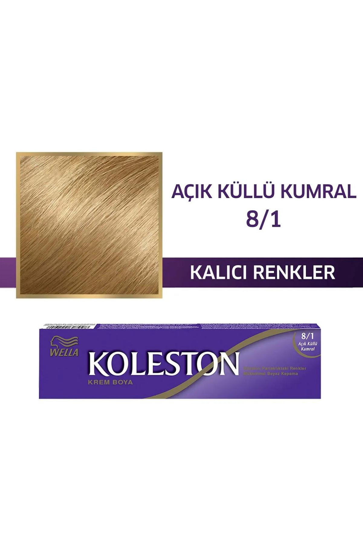 Koleston Tüp Boya 8.1 Açık Küllü KumralWella