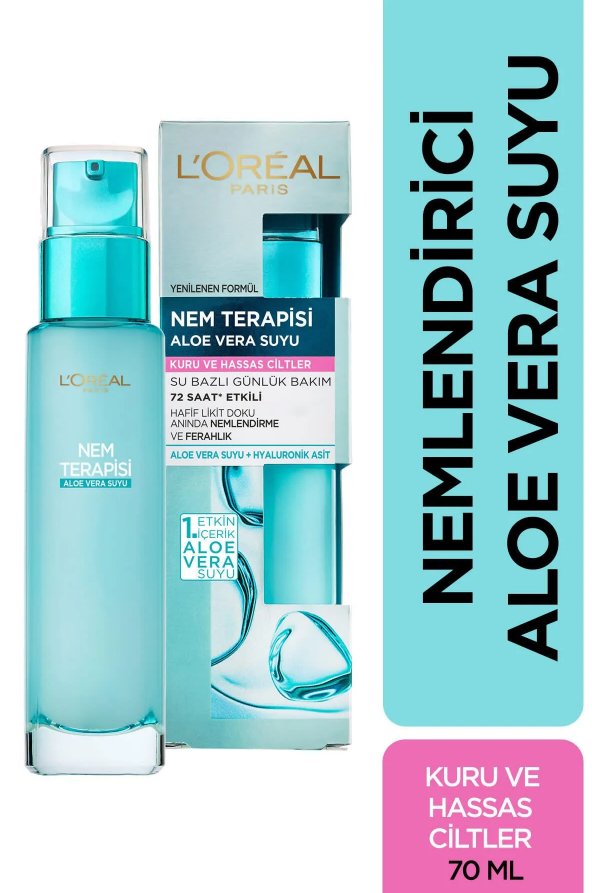 Loreal Paris Nem Terapisi Aloe Vera Suyu Kuru Ve Hassas Ciltler Krem 70 MlLoreal