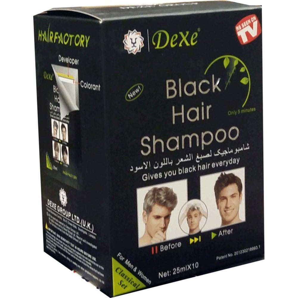 Dexe Black Hair Shampoo 25 MlX10