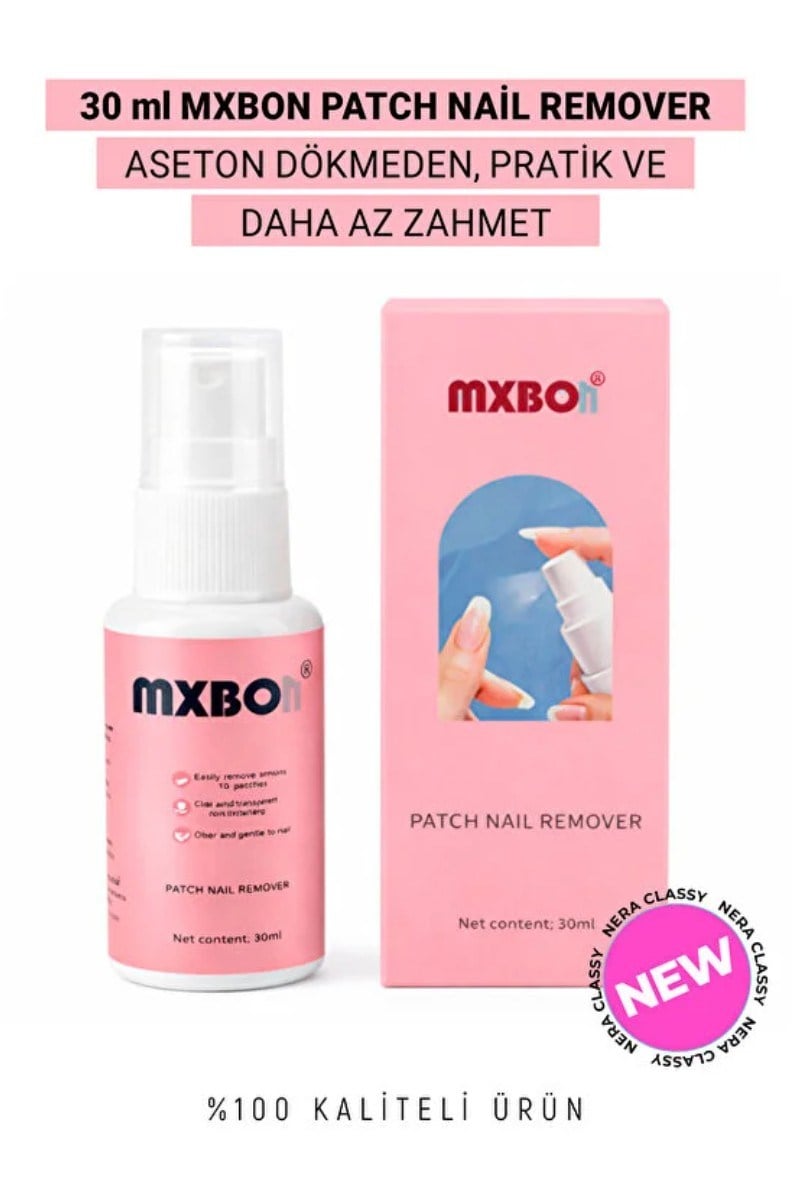 Mxbon Remover Path Nail Sprey 30 Ml (Tırnak Yüzeyindeki Yapışkanları Söker)Kocaman Kozmetik