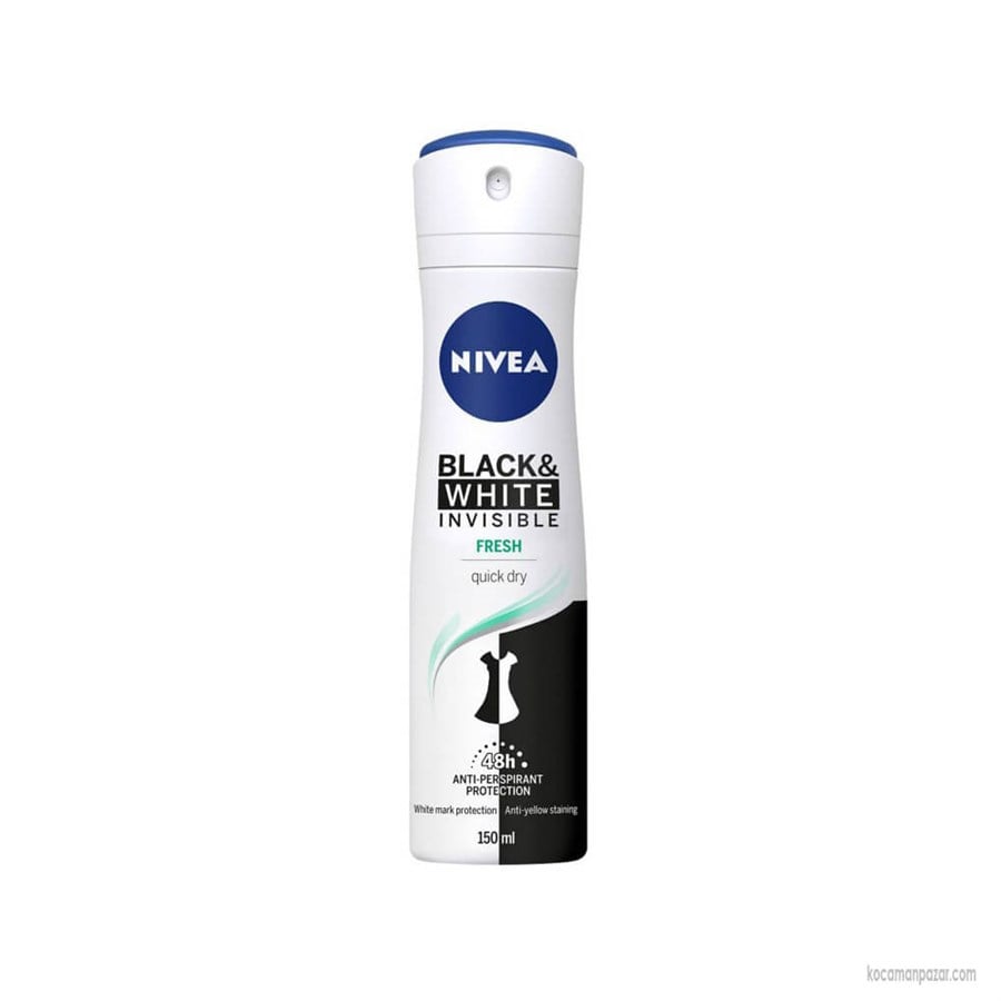 Nıvea Deo İnvisible For Black &Whıte Pure 150 MlMarkasız