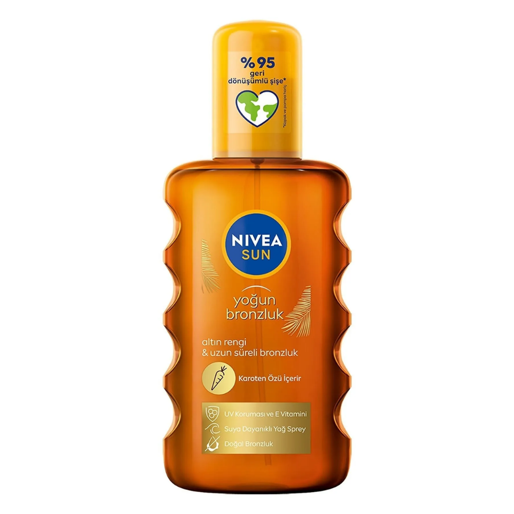 Nivea Sun Yoğun Bronzlaştırıcı Güneş Yağı Sprey, SPF 6 Karoten Özlü 200 MlNivea