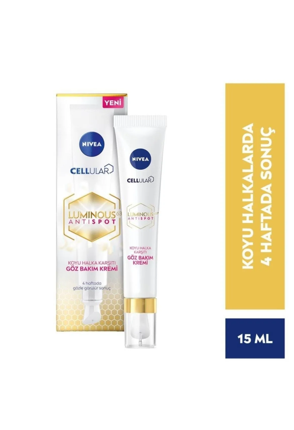 Nivea Visage Cellular Luminous 630 Koyu Halka Karşıtı Göz Bakım Kremi 15 Ml - Aydınlık Göz Çevresi, Hyaluronik Asit EtkiliNivea