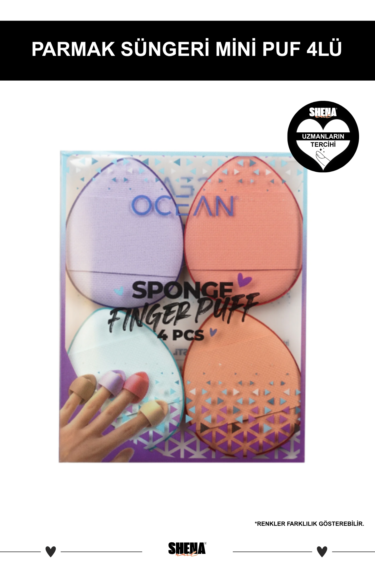 Ocean Makyaj Pudra Süngeri Mini Parmak Puf Sünger 182Ocean