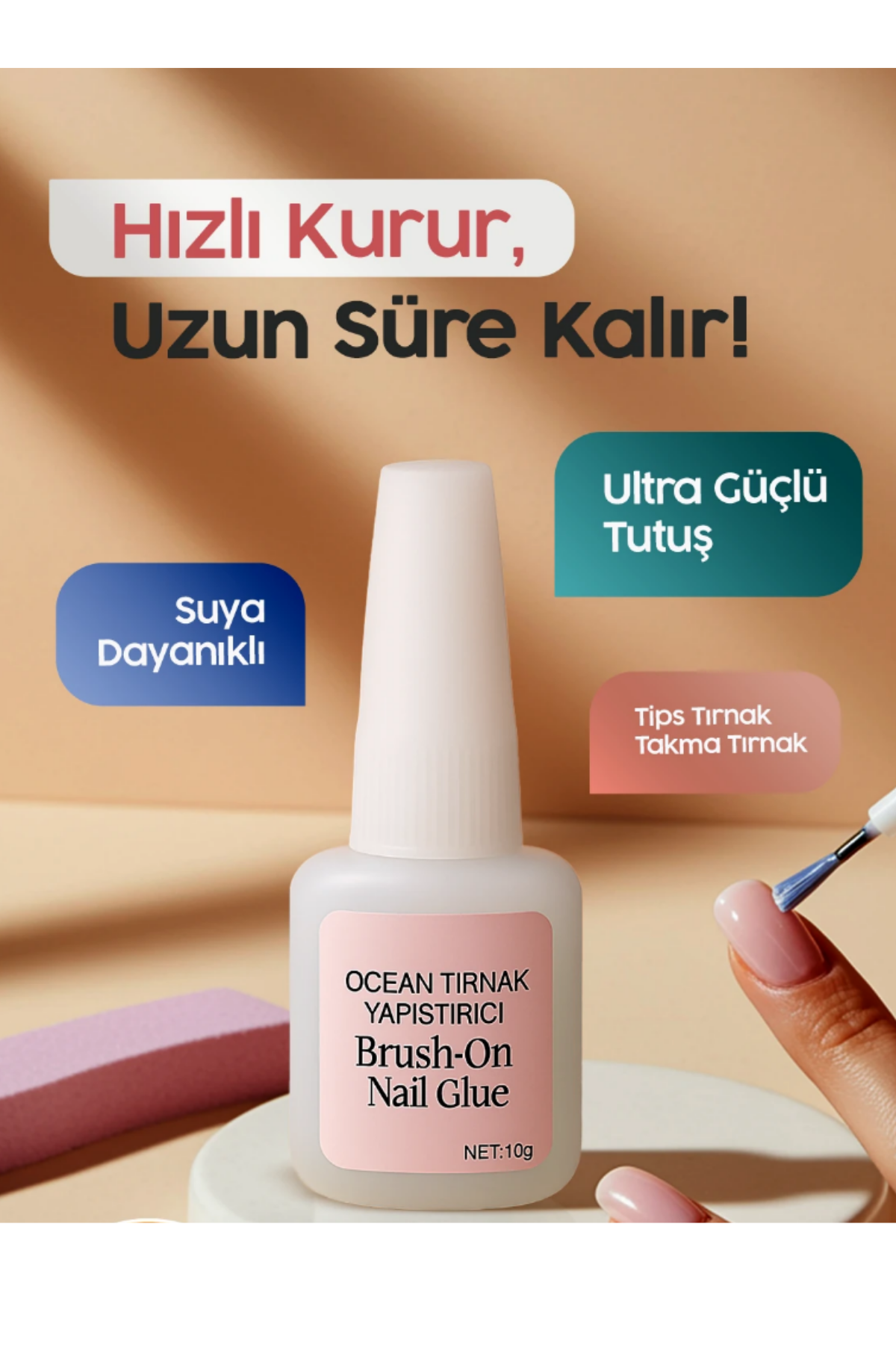 Ocean Takma Tırnak Tips Yapıştırıcı - Fırçalı 189AOcean