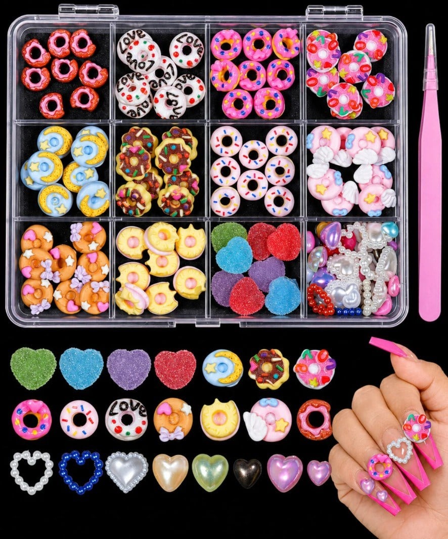 Ocean Tırnak Süsü Donut + Cımbız 12li 3783Ocean