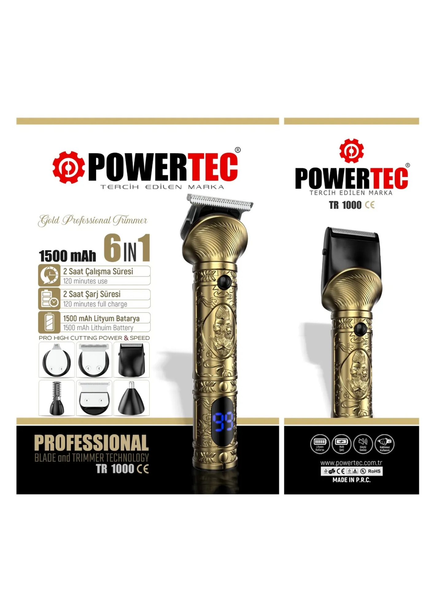 Powertec 1000 Tıraş MakinesiPowertec