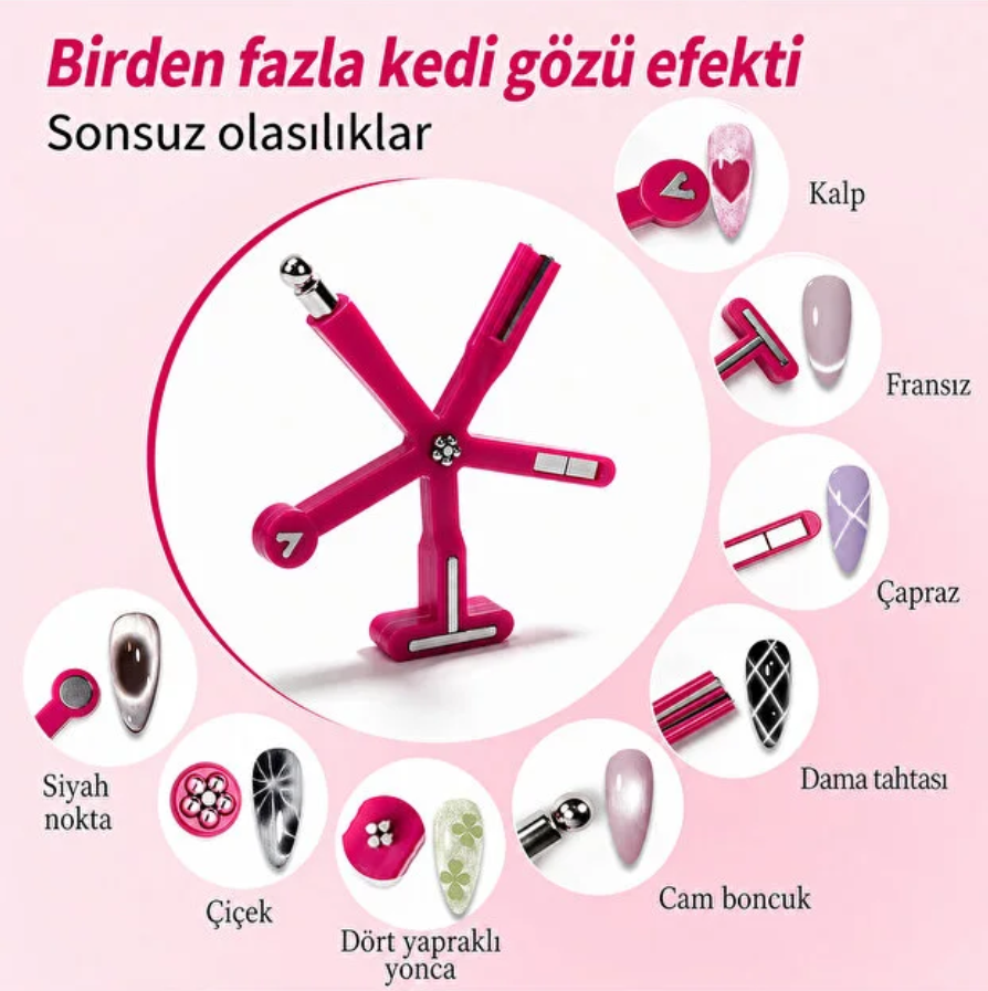Qnail Kedi Gözü Mıknatısı 7liQnail