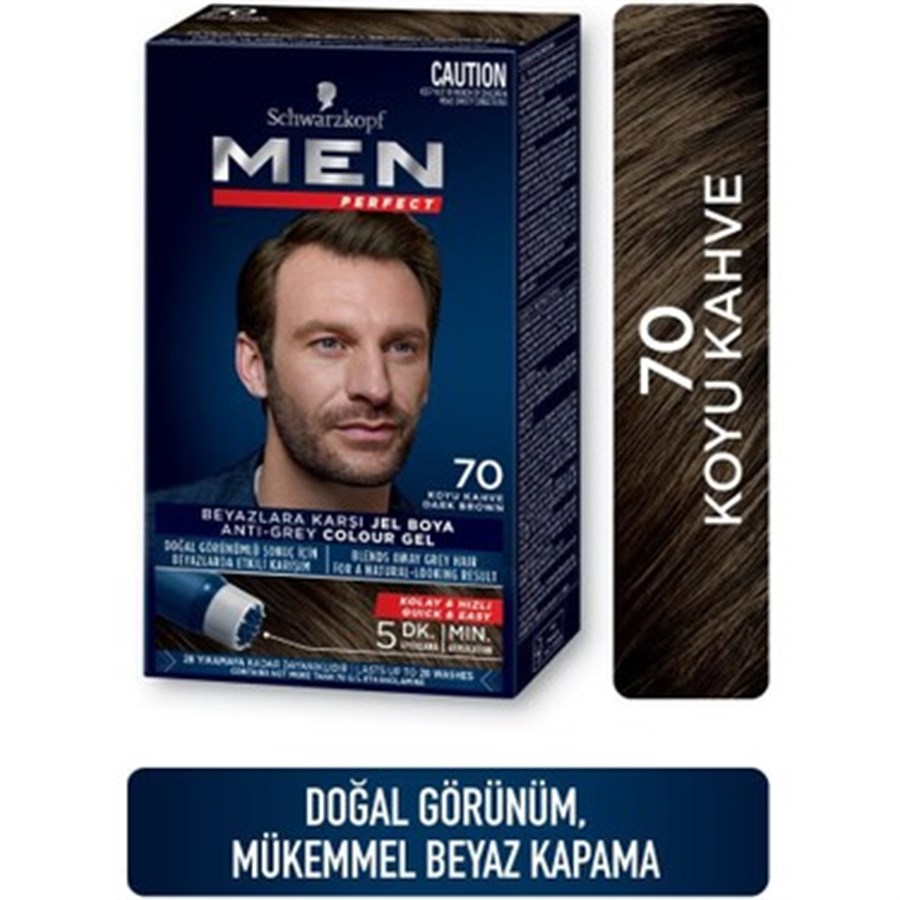 Schwarzkopf Men Perfect Jel Saç Boyası 70 Koyu KahveSchwarzkopf