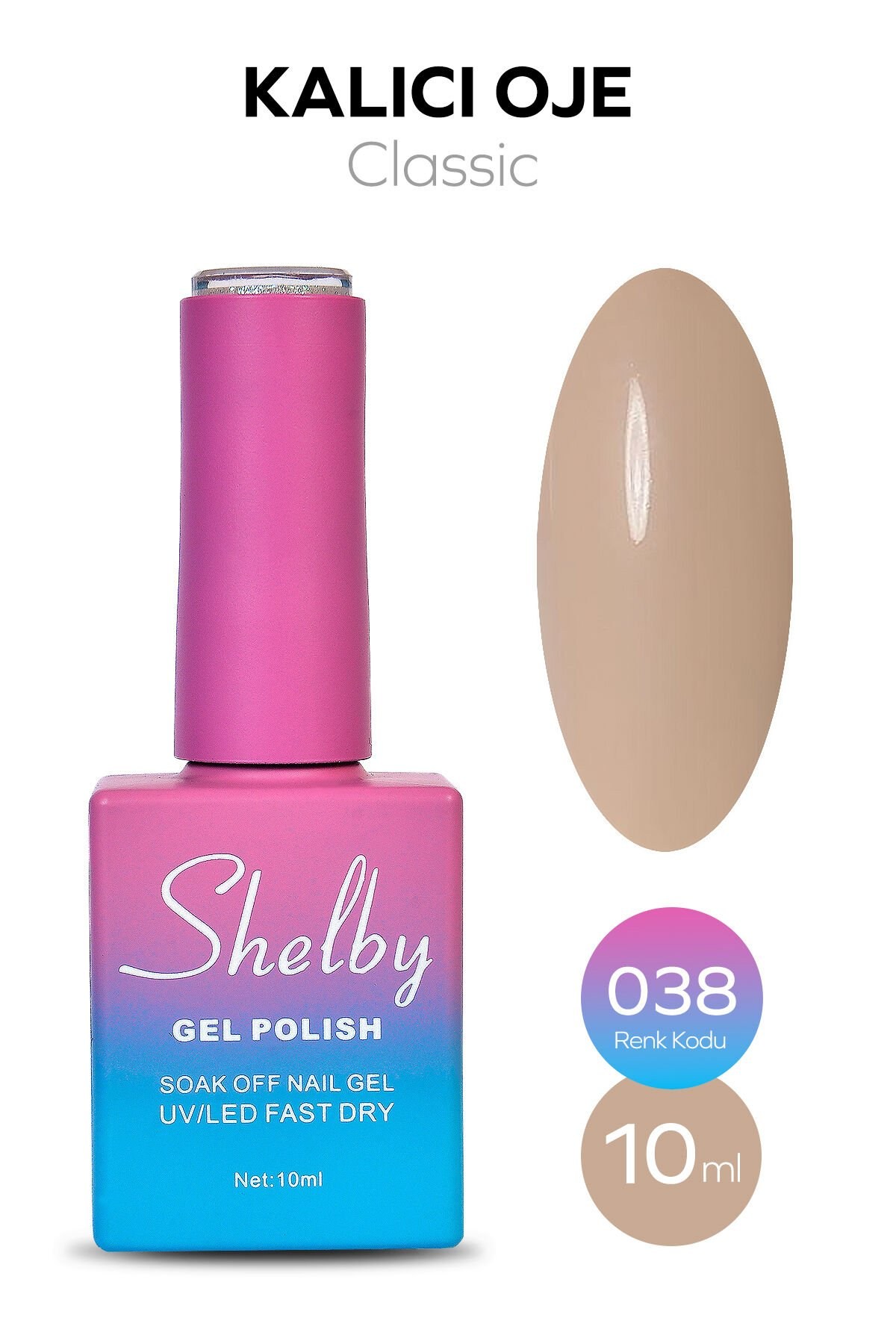 Shelby Kalıcı Oje No: 038 10 Ml - Klasik SeriShelby