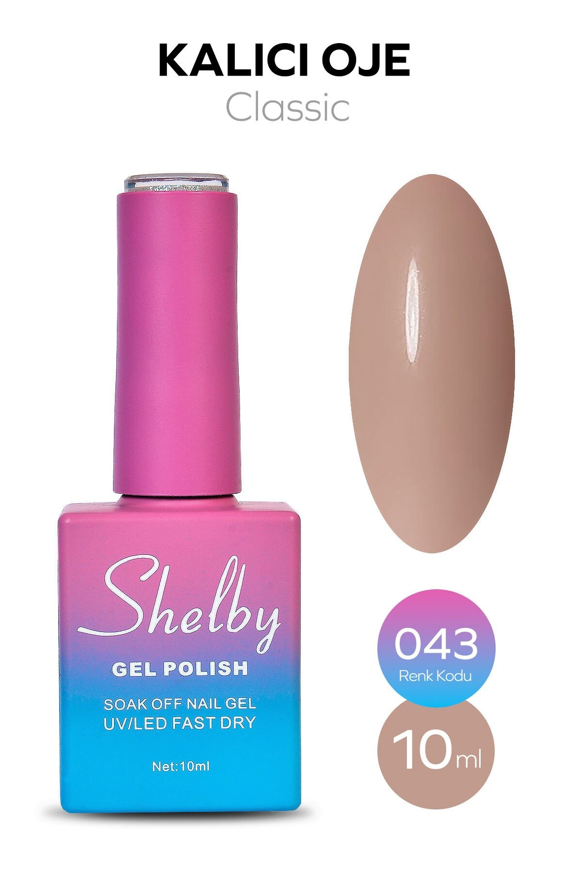 Shelby Kalıcı Oje No: 043 10 Ml - Klasik SeriShelby