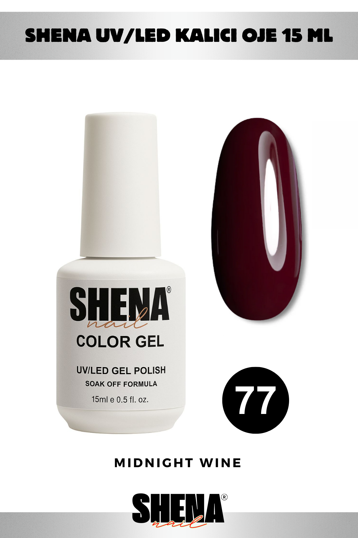 Shena Kalıcı Oje Gel Polish 15 Ml 077 BİTTERShena