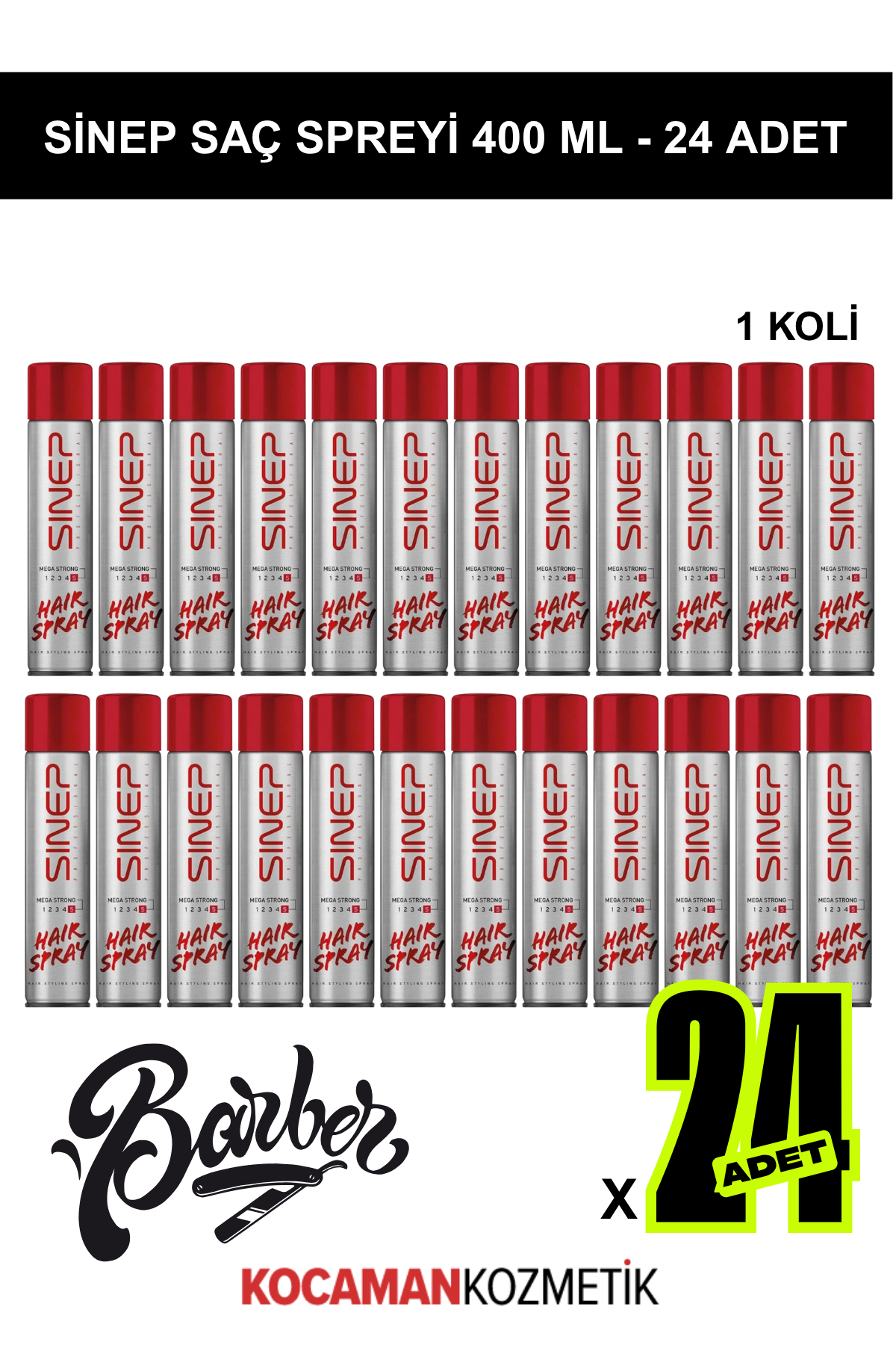 Sinep Saç Spreyi Gümüş 400 Ml *24 Adet 1 KoliSinep