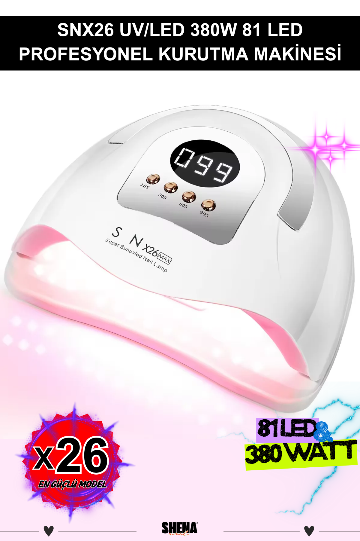 Sun x26 UV Led Kalıcı Oje Kurutucu MakineOcean