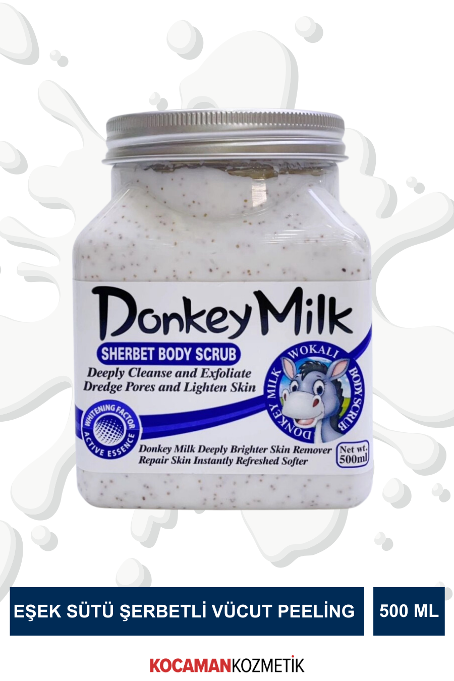 WOKALİ SCRUB 500 ML DONKEY MİLK 775Nano Absolute