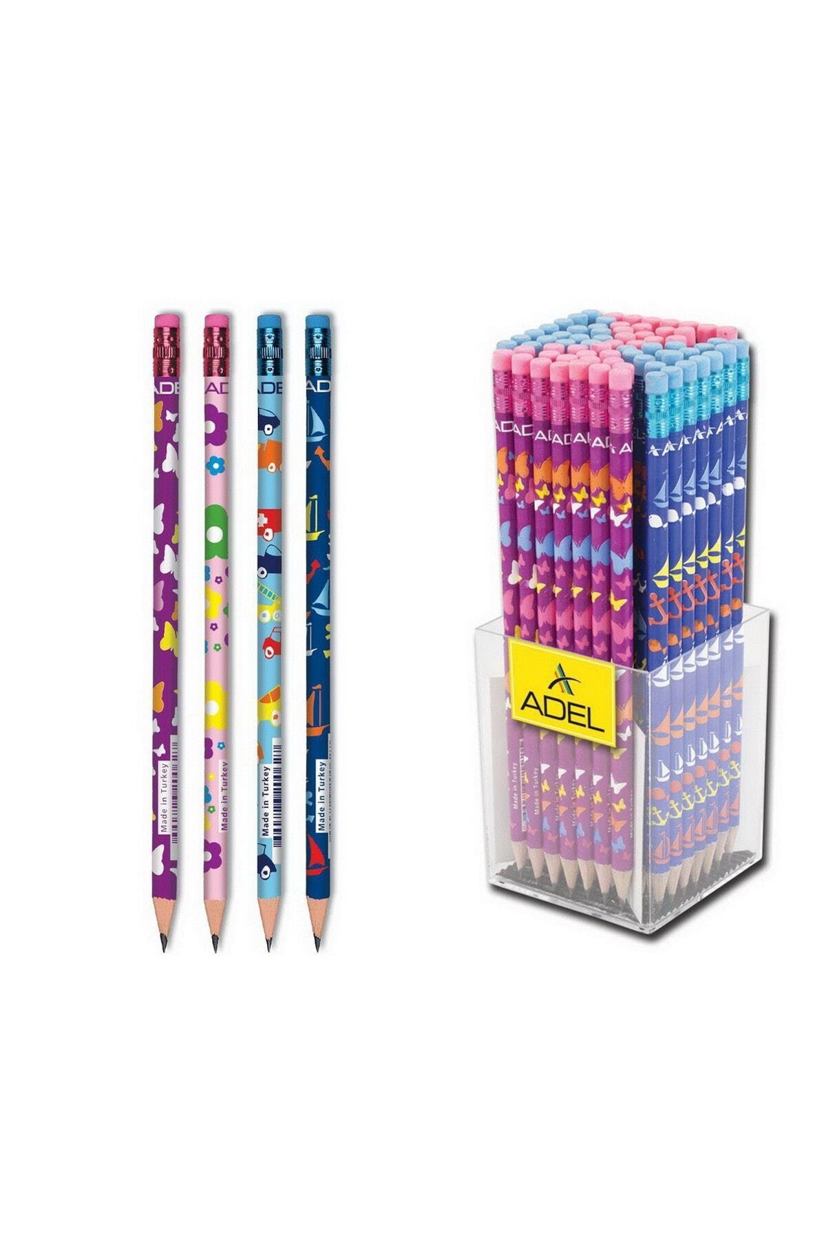 ADELAdel Kids Desenli Silgili HB Kurşun Kalem- 1 Adet