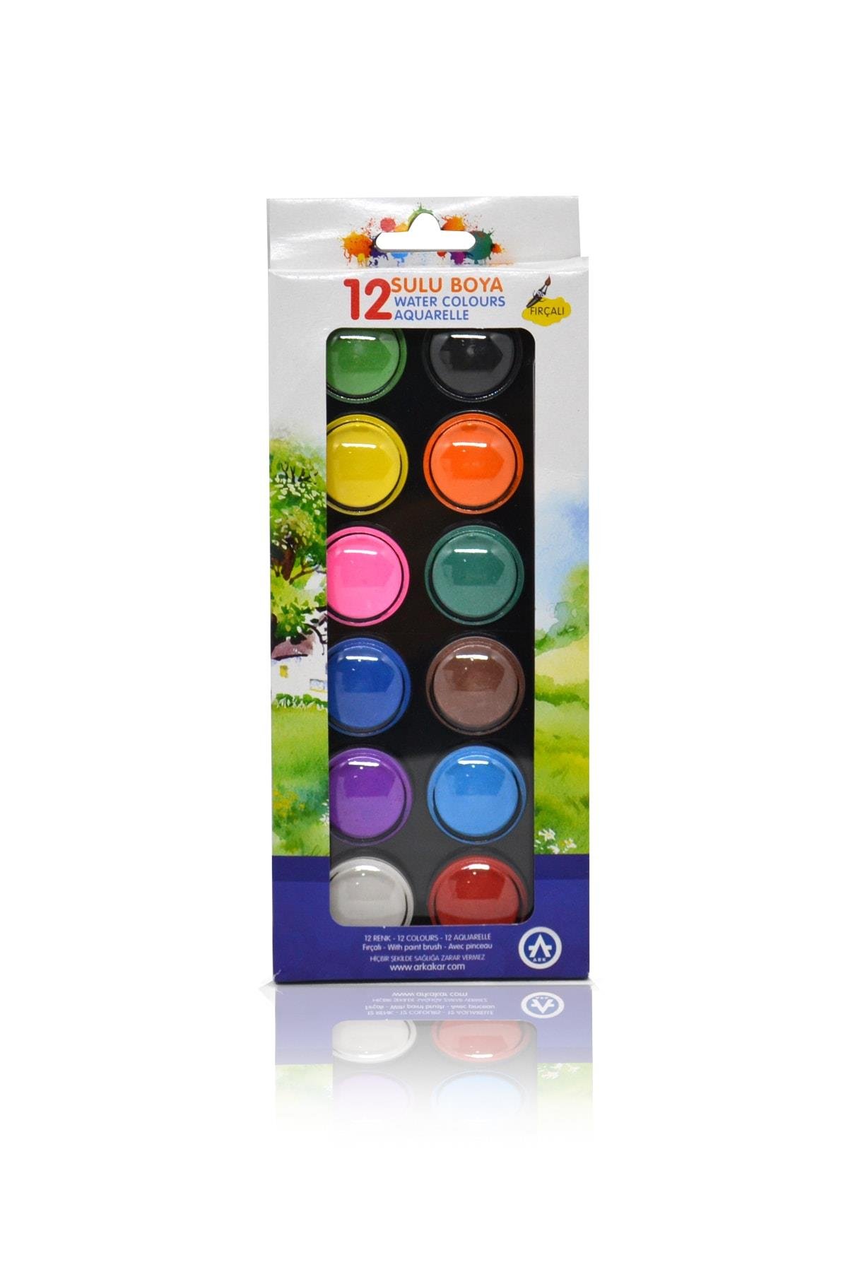 ArkARK 12 Renk Sulu Boya (Fırçalı)-Kod:1258