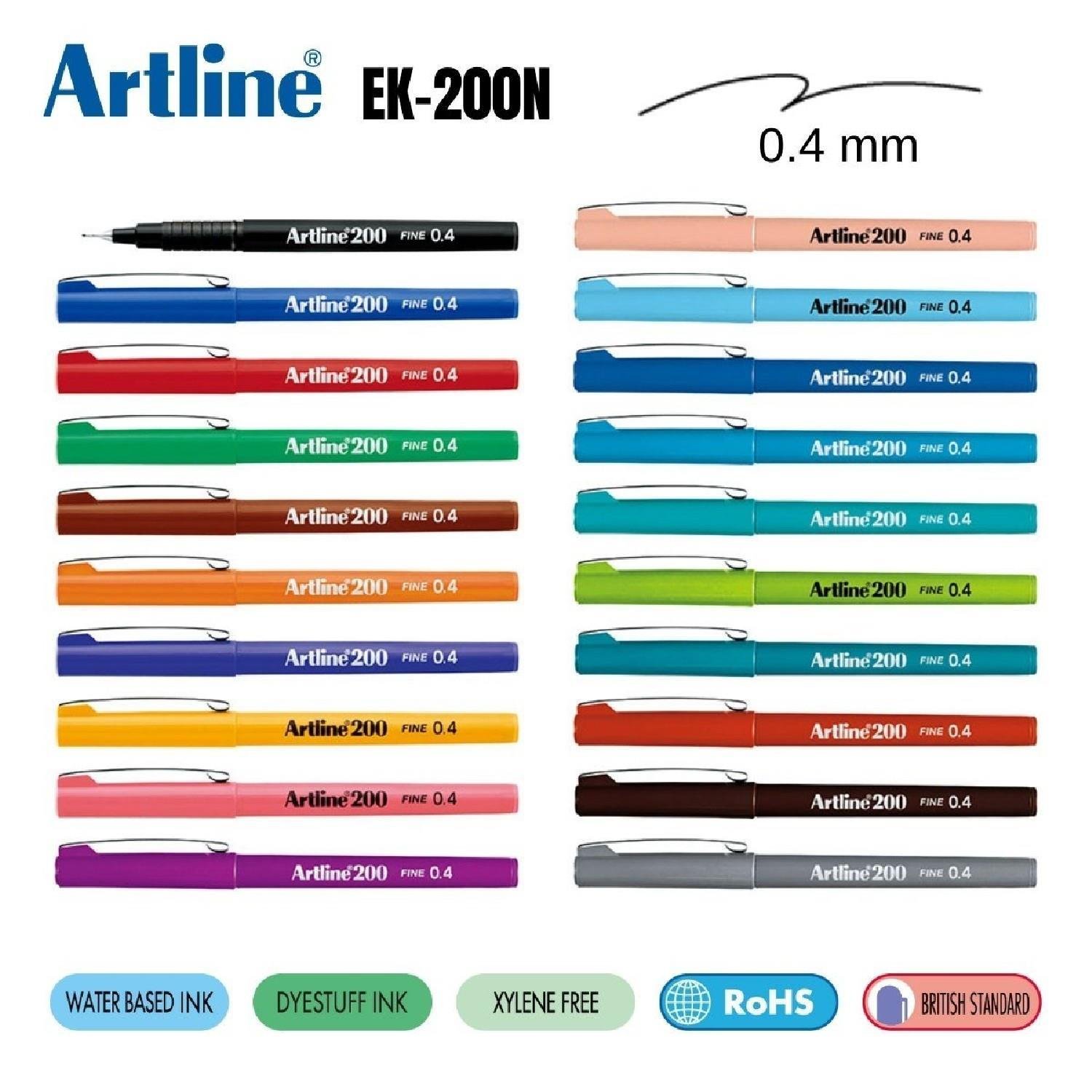 artlineArtline 200N 0.4 mm İnce Uçlu Fineliner Yazı ve Çizim Kalemi