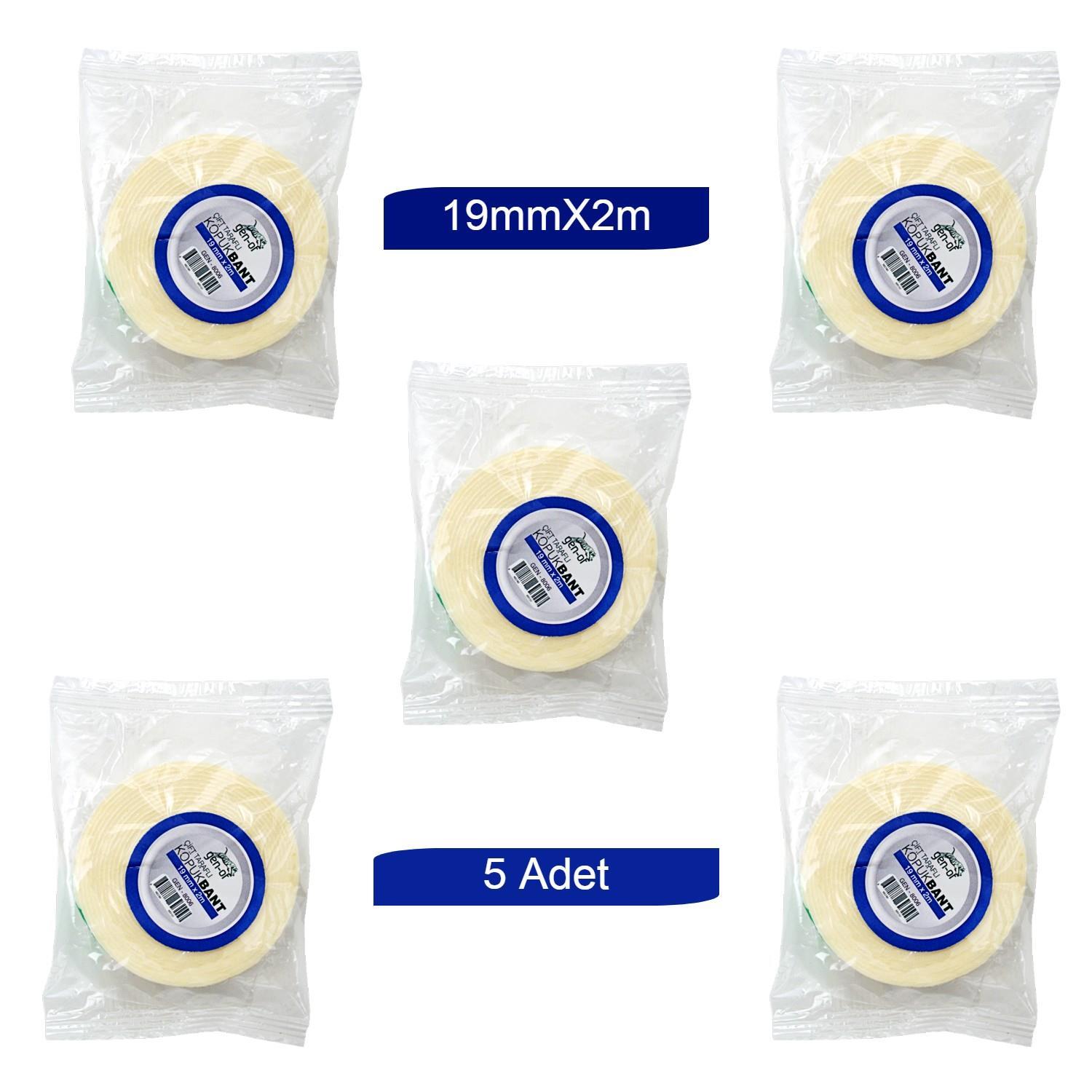 Gen-OfGen-Of Çift Taraflı Köpük Bant 19mmx2m GEN-8006 5 Adet