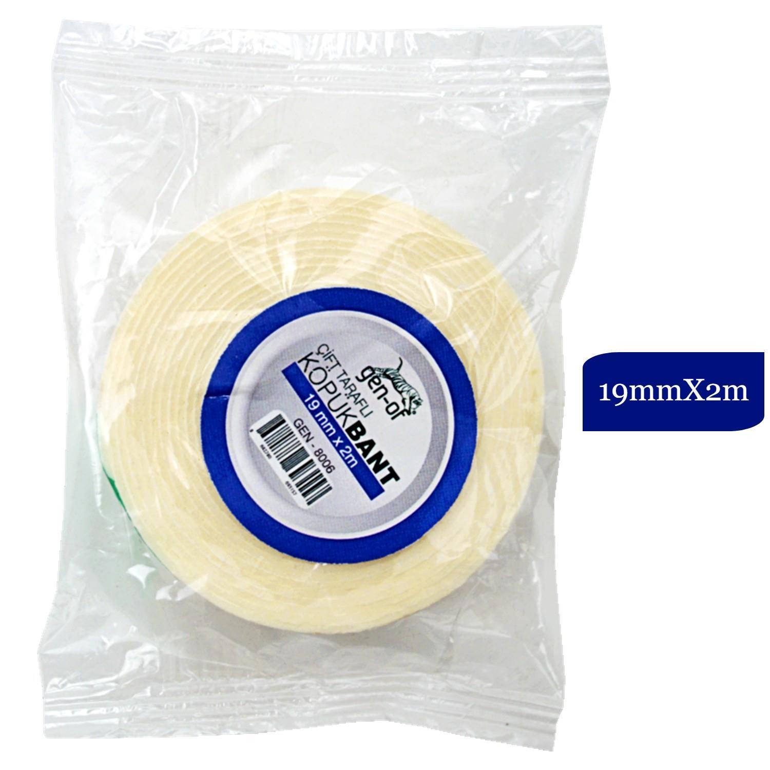 Gen-OfGen-Of Çift Taraflı Köpük Bant 19mmx2m GEN-8006 1 Adet