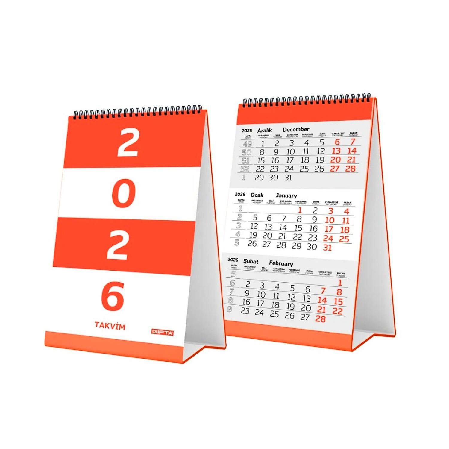 GıptaGıpta 2026 10x15 Bristol Üçgen Gemici Takvimi (1015-BRS) 