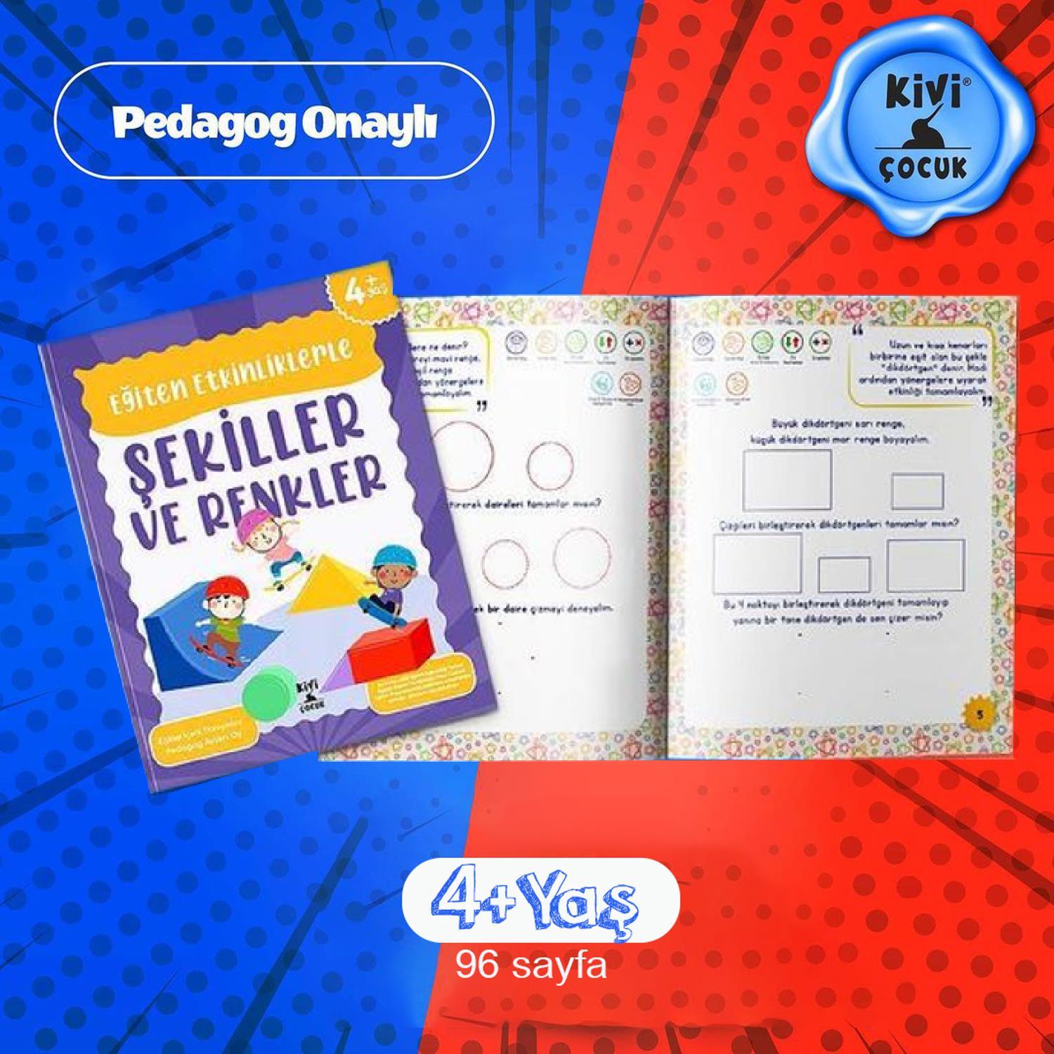 KİVİ ÇOCUKKivi Çocuk Eğiten Etkinliklerle Şekiller ve Renkler -Ayşen OY KTP