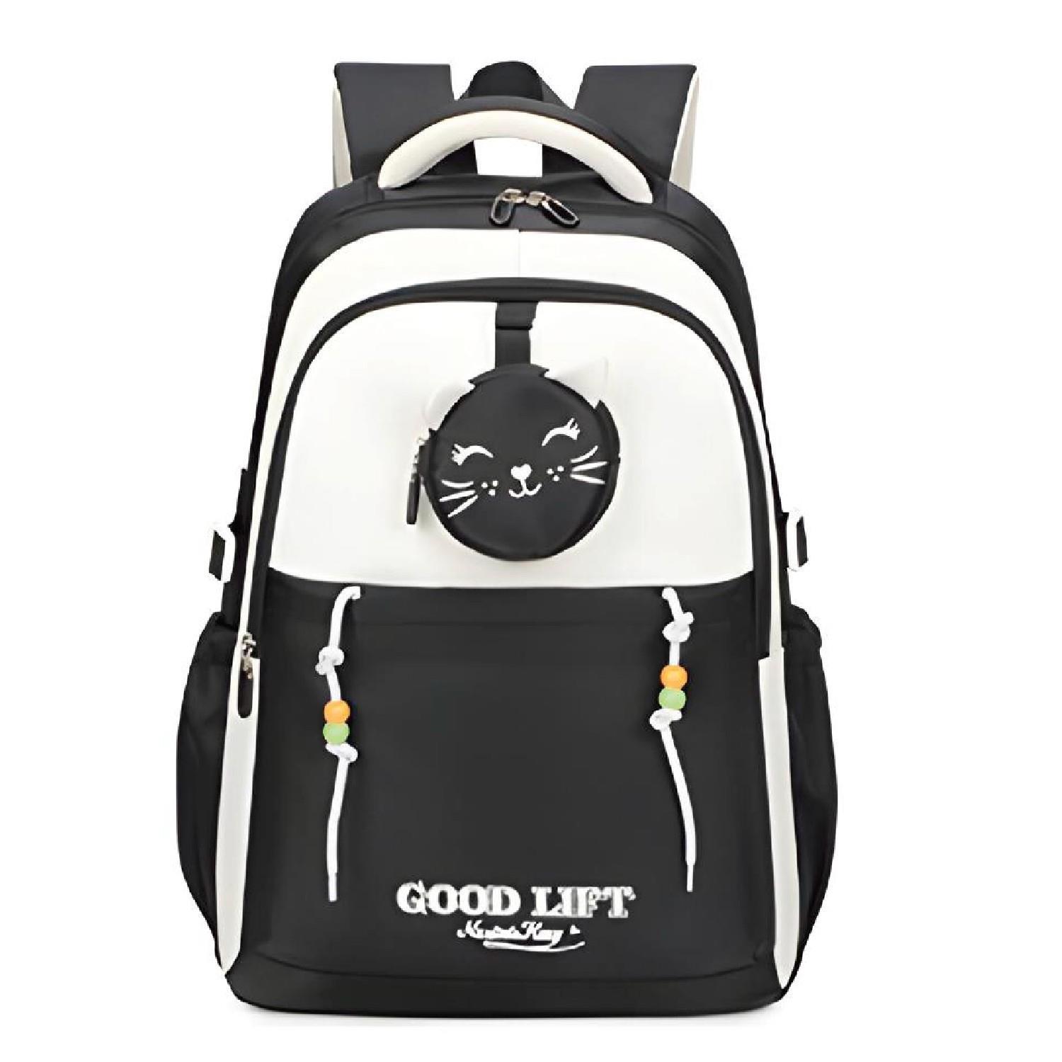 MuggleMuggle 3 Bölmeli Good Lift Kolej Okul Sırt Çantası Siyah (MU-1582)