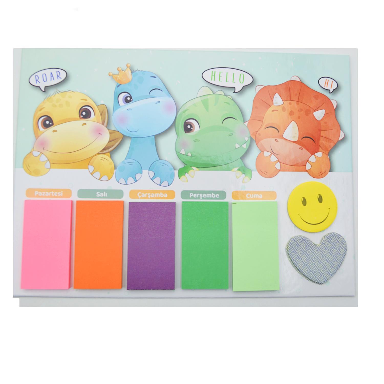 NOTYAZNotYaz 22x30 50 Yaprak 5 Blok Haftalık Planlayıcı Sevimli Dinozorlar (HP-3754)