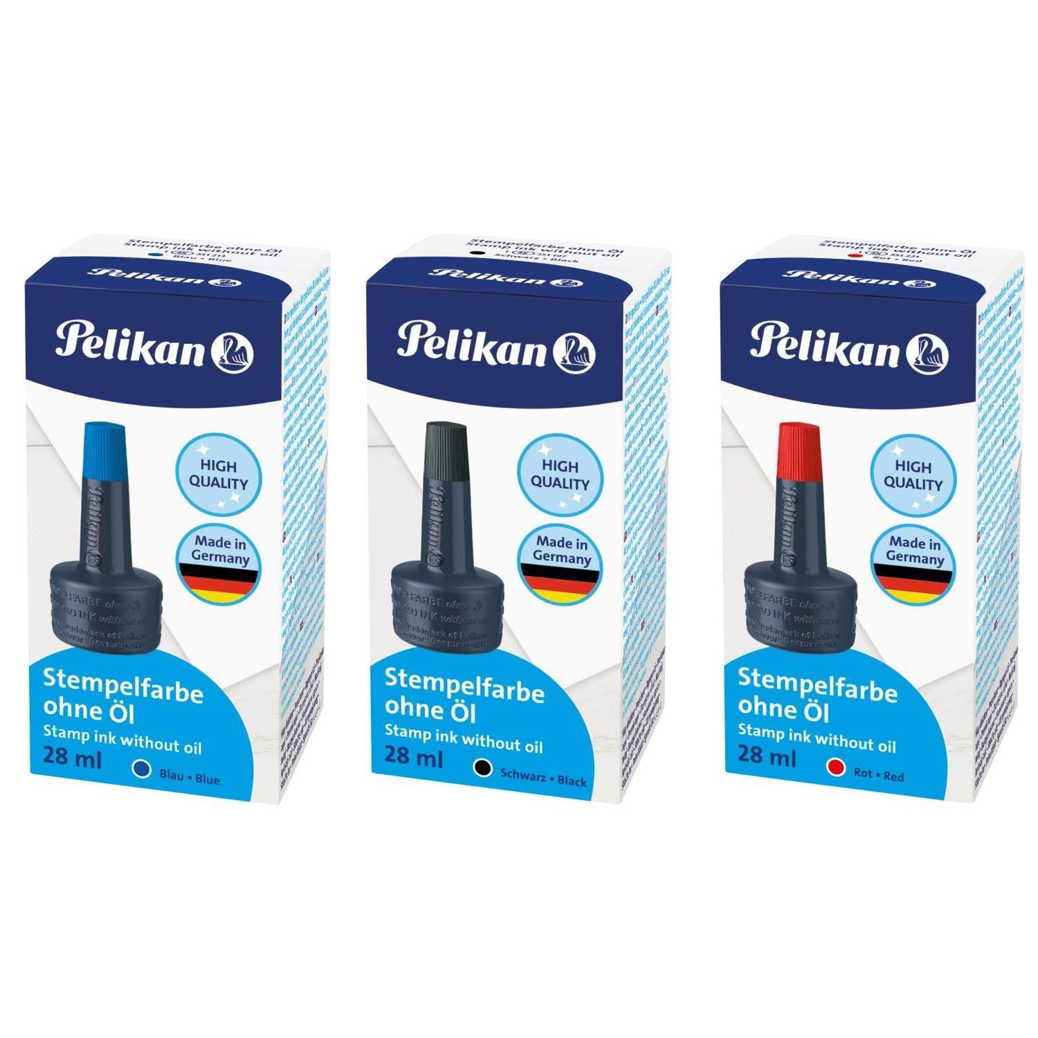 PelikanPelikan Istampa Mürekkebi 28 ml Mavi Siyah Kırmızı