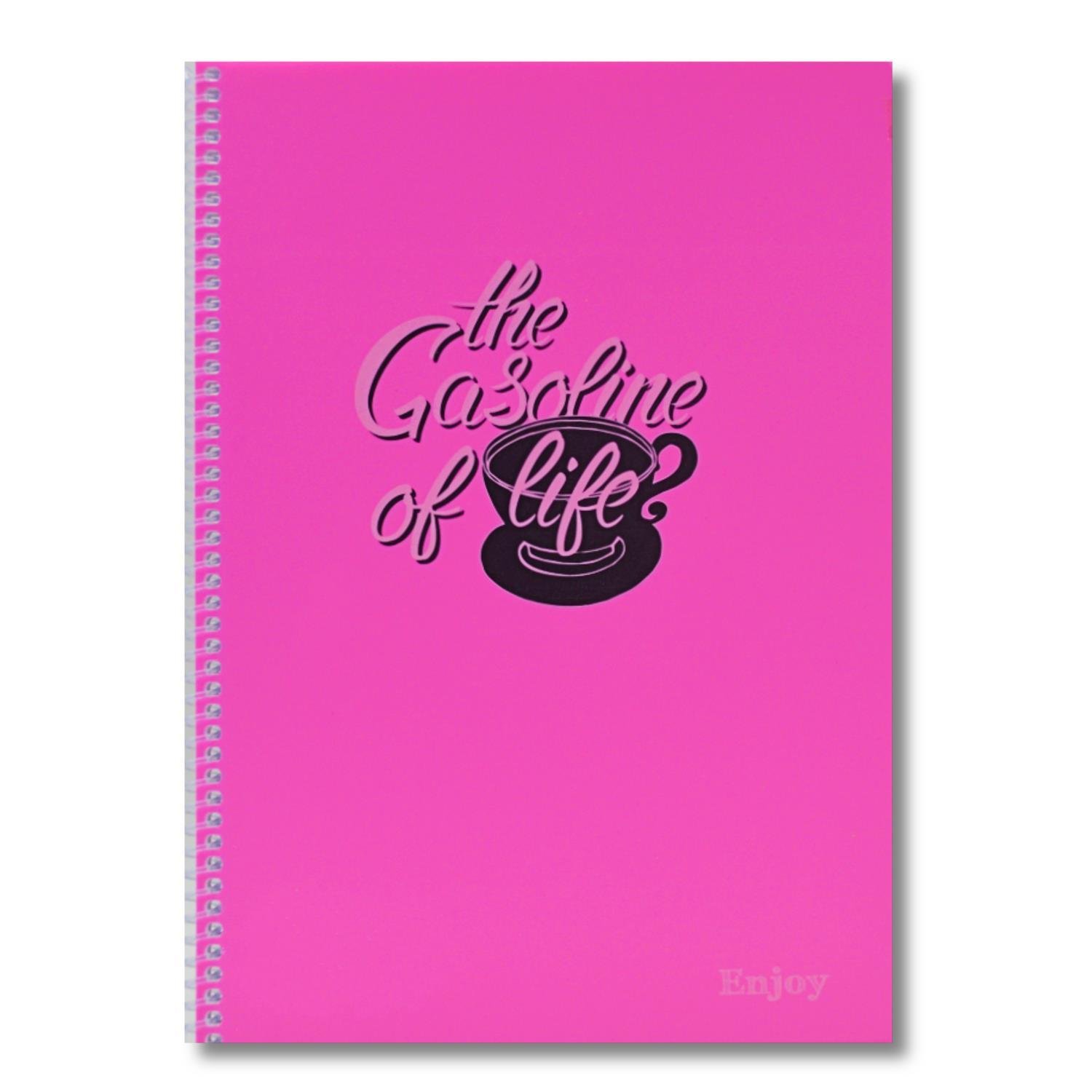 SimSim Enjoy A4 96 Yaprak Plastik Kapak Spiralli Defter Çizgili