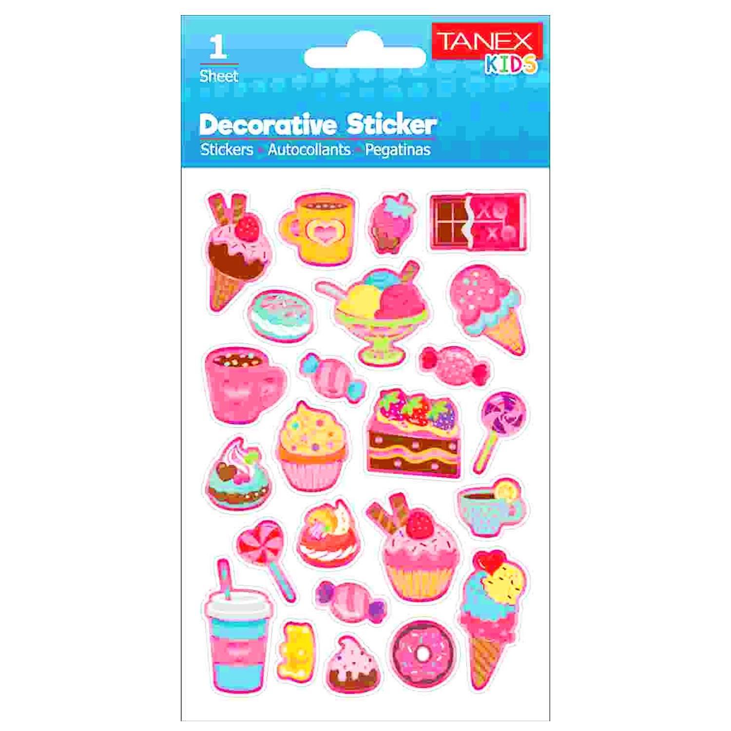 TanexTanex Kids Sticker Dondurma-Kahve Serisi 24 Parça (25061)