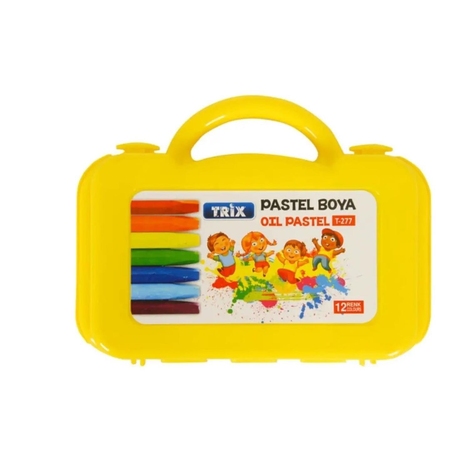 TRİXTrix Plastik Çantalı Pastel Boya 12 Renk (T-277)